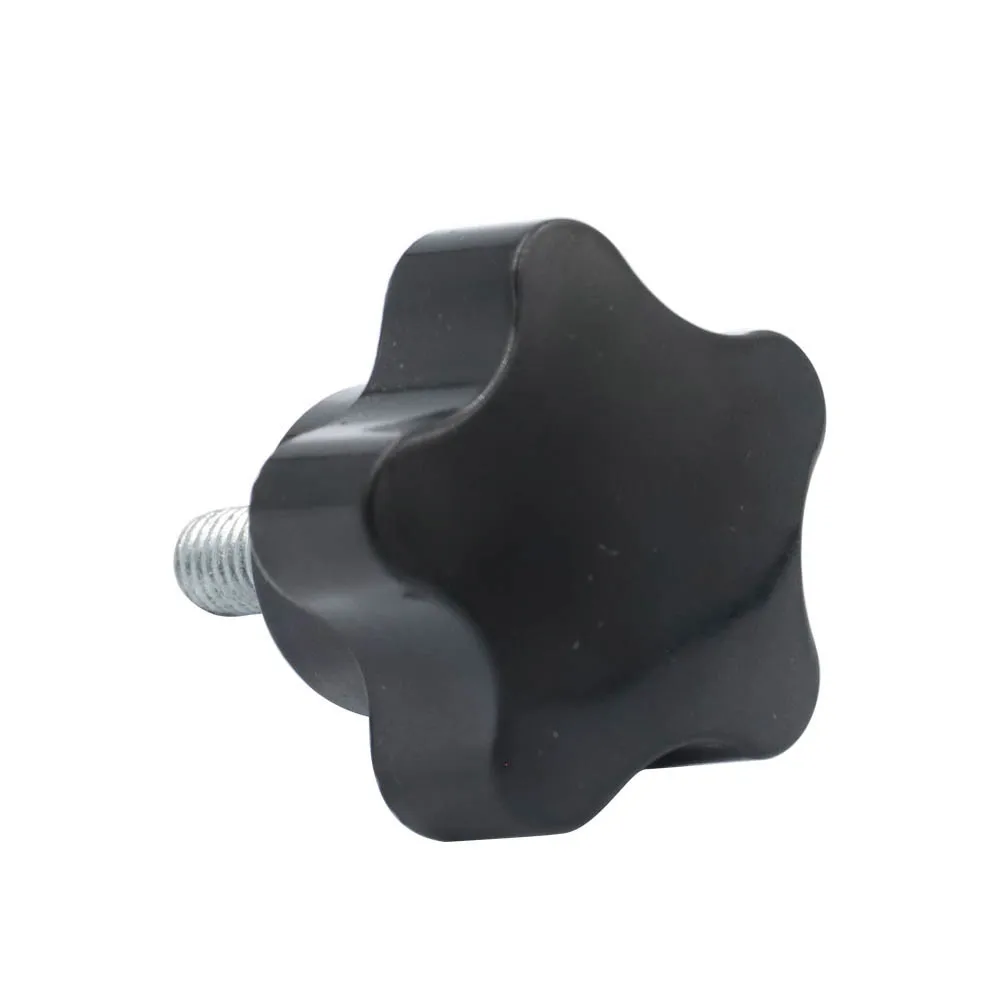 Factory price fastenings nut insert brass thread/steel screw plastic handle  Bakelite clamping lobe star knob