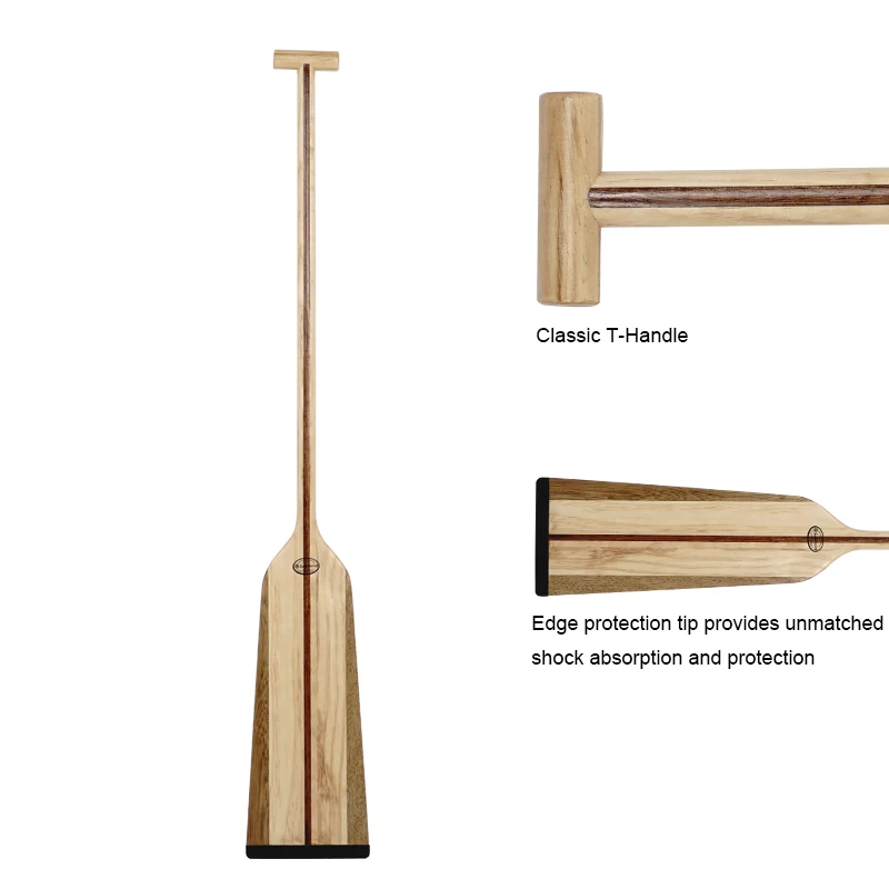 IDBF Approved Wood Dragon Boat Paddle OEM Fixed Length 1 Piece 120CM 125CM 130CM Wooden Boat Paddle