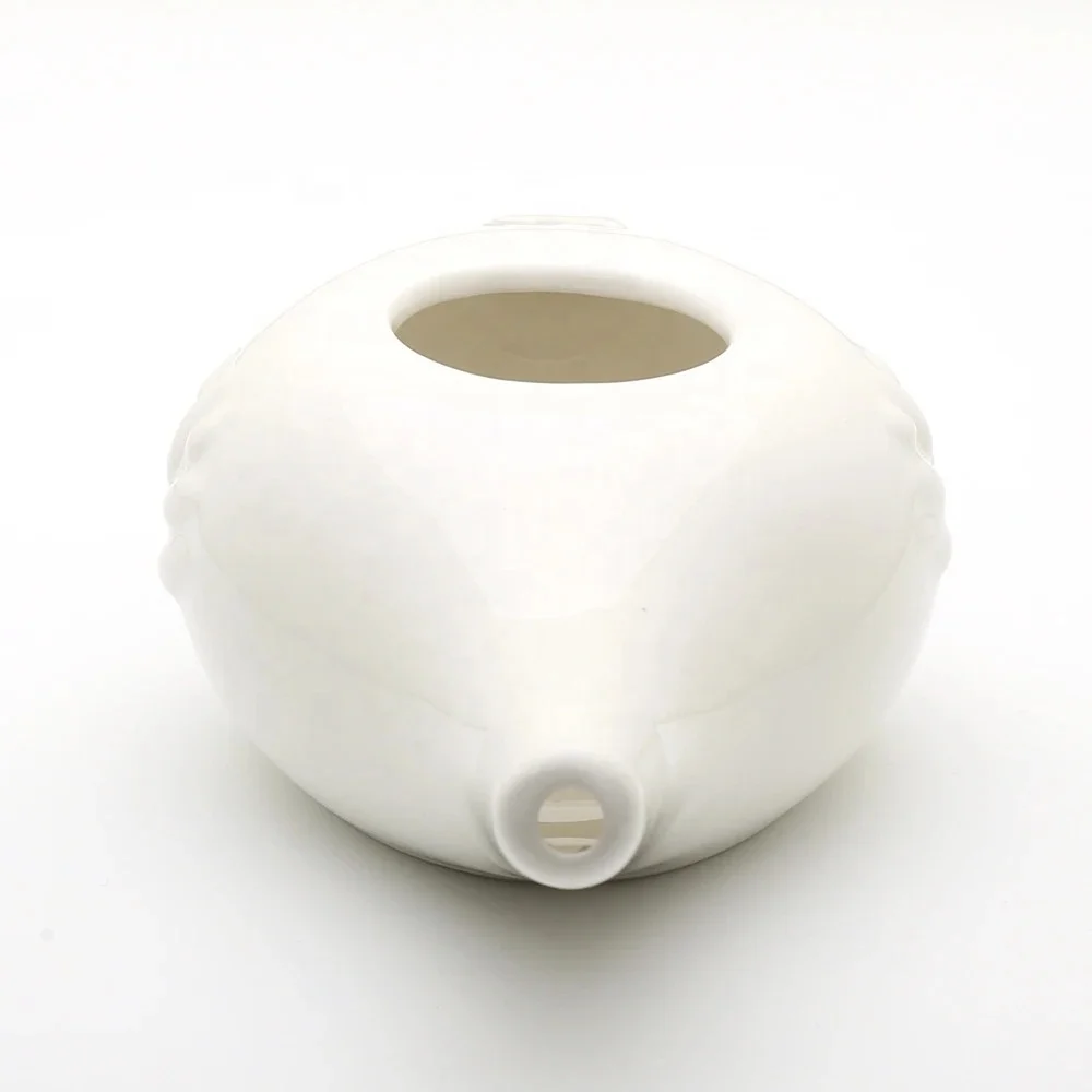 Custom Ceramic Himalayan Portable Nasal  Irrigation Cleaning Washing Jal Neti Pot Salt Pipe Inhaler