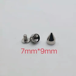 zinc alloy aluminum spike Sharp nail sticker for belt button bag accessories metal sharp screw for belt bag strap spikes