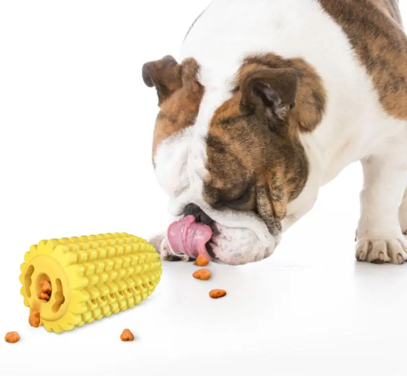 New Style Hot Selling Funny Corn Shape Suction Cup Dog Chew Toy Durable Rubber Suction Cup Dog Molar Bar