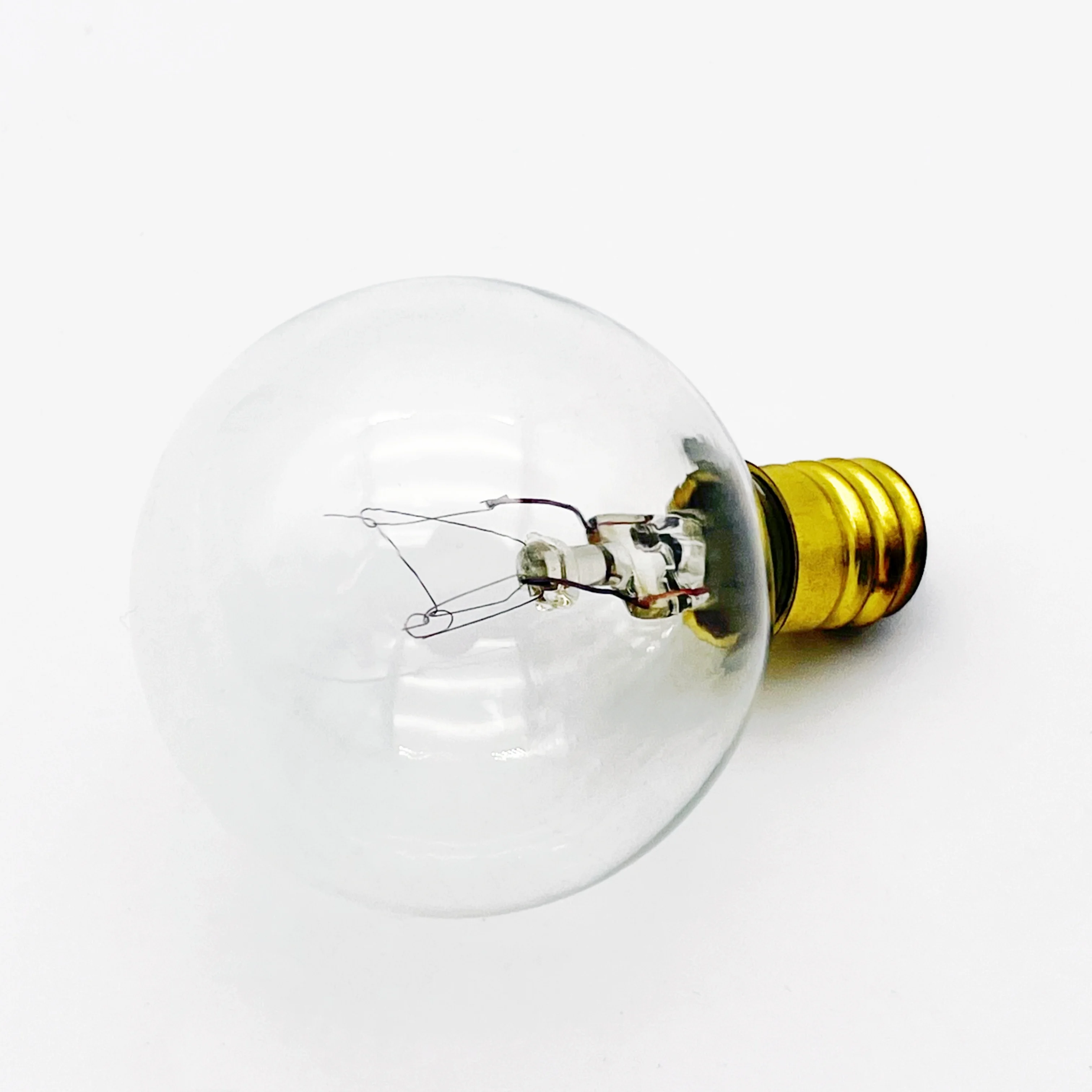 Hot Sale E12 Base G40 Round Incandescent Clear Replacement Bulbs 120V 5W 15W bulbs for outdoor string lights