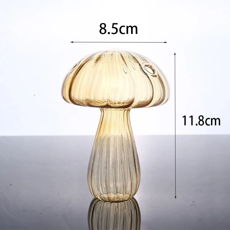 Mushroom shape Glass Vase Aromatherapy reed diffuser Bottle Creative Home Hydroponic Flower Table Simple Decoration