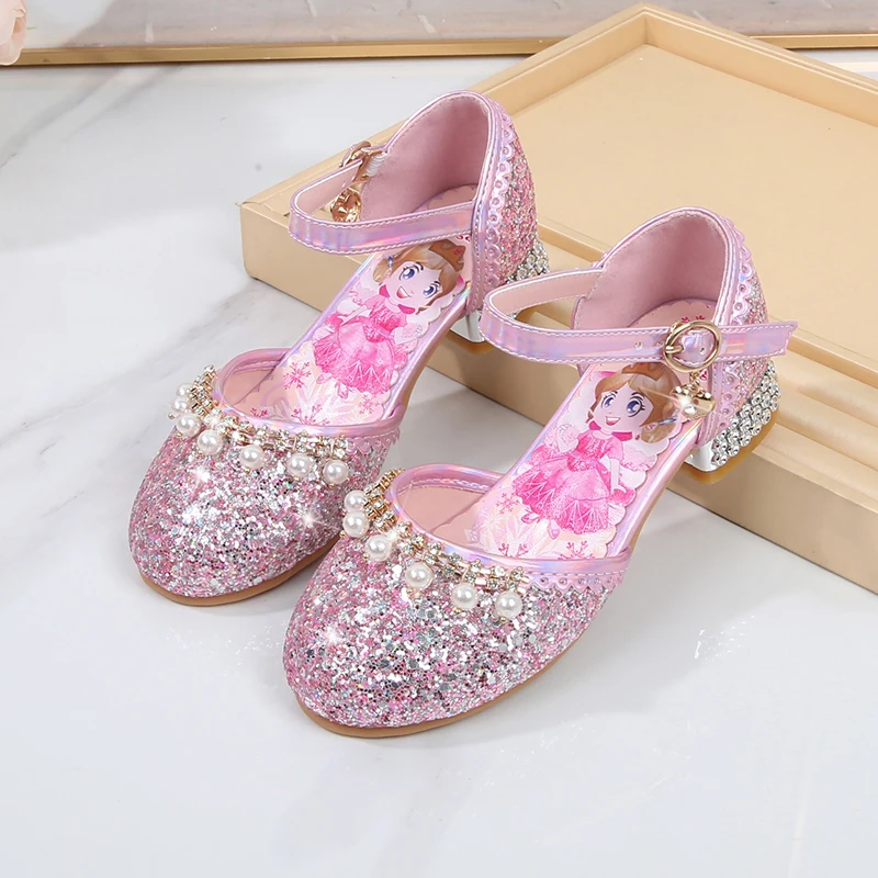
Girl Princess Shoes Kids Crystal Show Shoes Girl Aurora Shining Wedding Flower Kids Wedding Shoes Fashion Shoes 