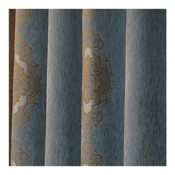 European style decoration window curtains Jacquard Curtain with valance design