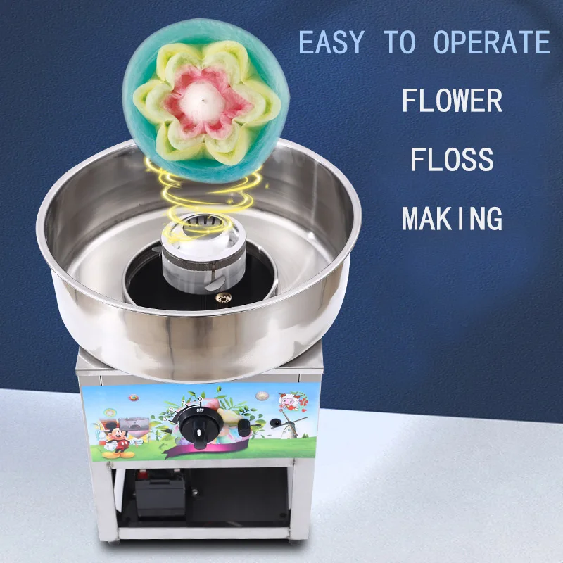 Automatic cotton candy machine professional candy cotton maker Gas candy floss machine