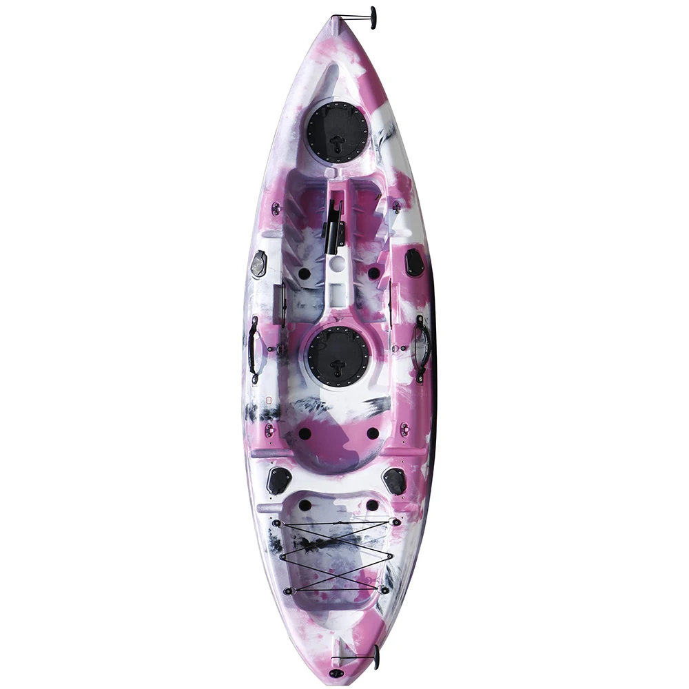 OEM factory rotomolded fishing boat foot pedal drive kayak 10ft rotomolded pedal canoe sit on top kayak with pedals