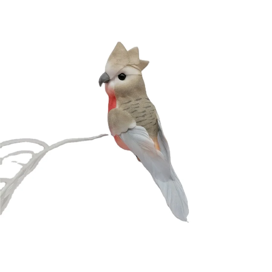 artificial  gray feather parrot