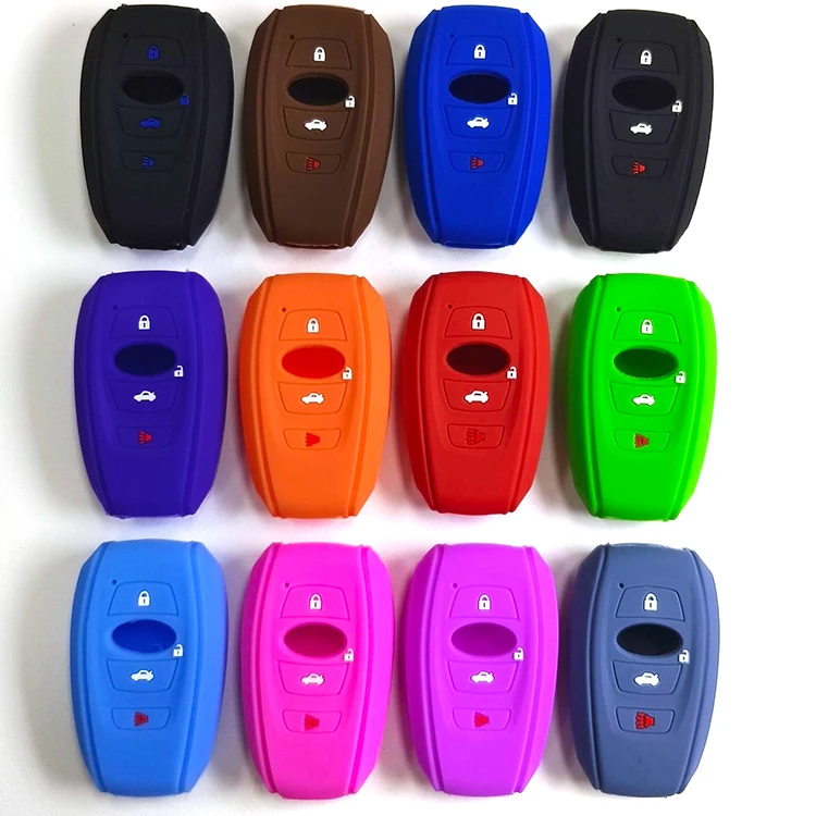 4 Buttons Remote Smart Key Chain Cover Fob silicone Case Keyless Entry Protector Jacket for subaru BRz WRX