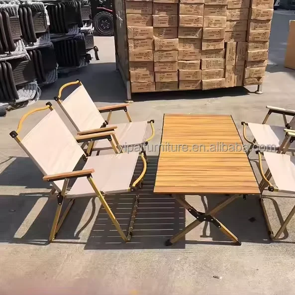 Hot Selling Portable Garden BBQ Camping Picnic Table Metal Picninc set