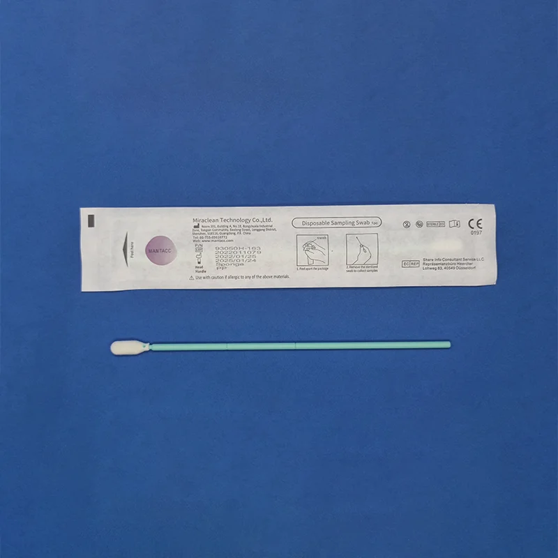 CE MANTACC Sterile Buccal sponge swab Oral Flocked Swab For Rt Pcr Test