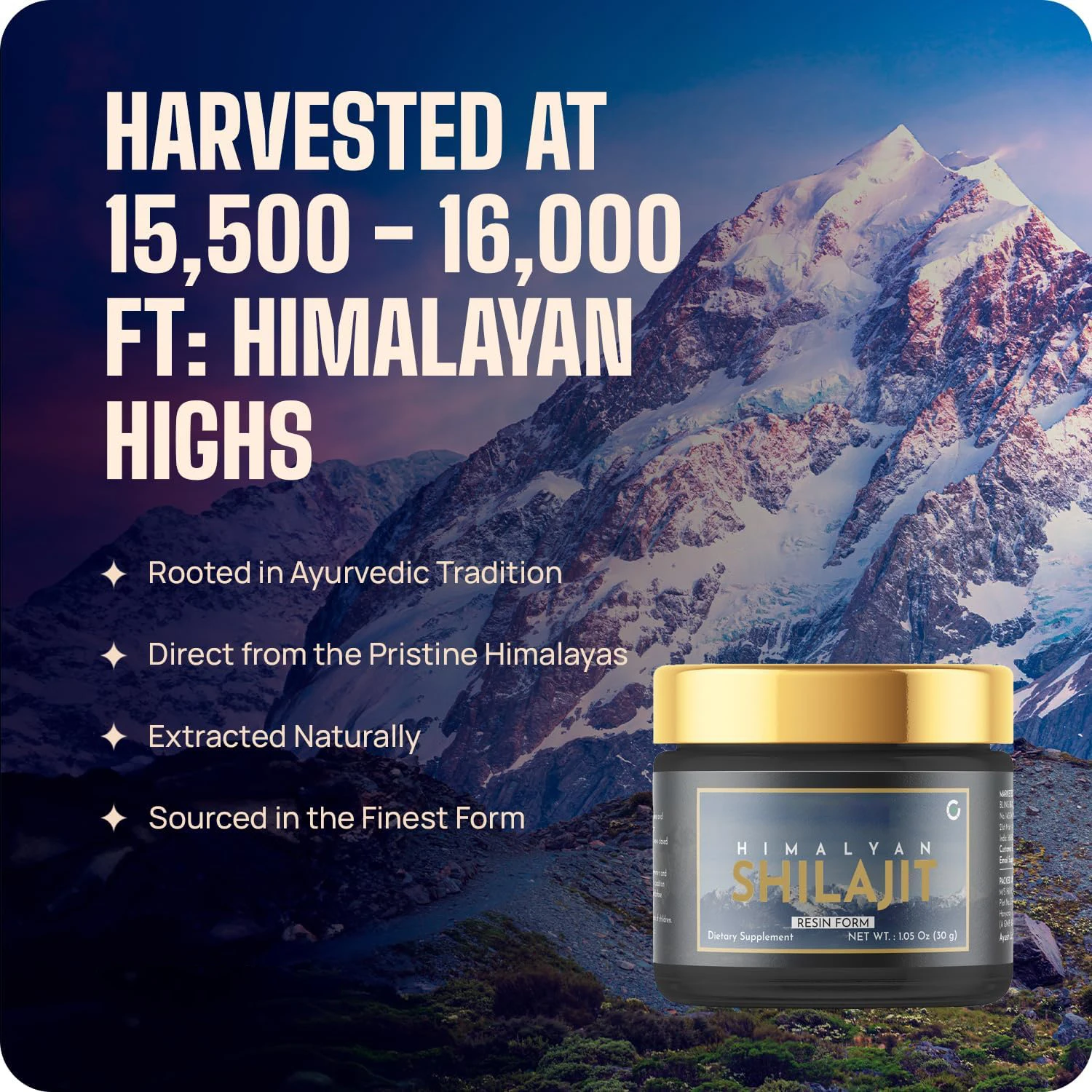 OEM/ODM 100% Pure Shilajit Resin with Rich Humic Fulvic Acid Himalayan Shilajit Resin