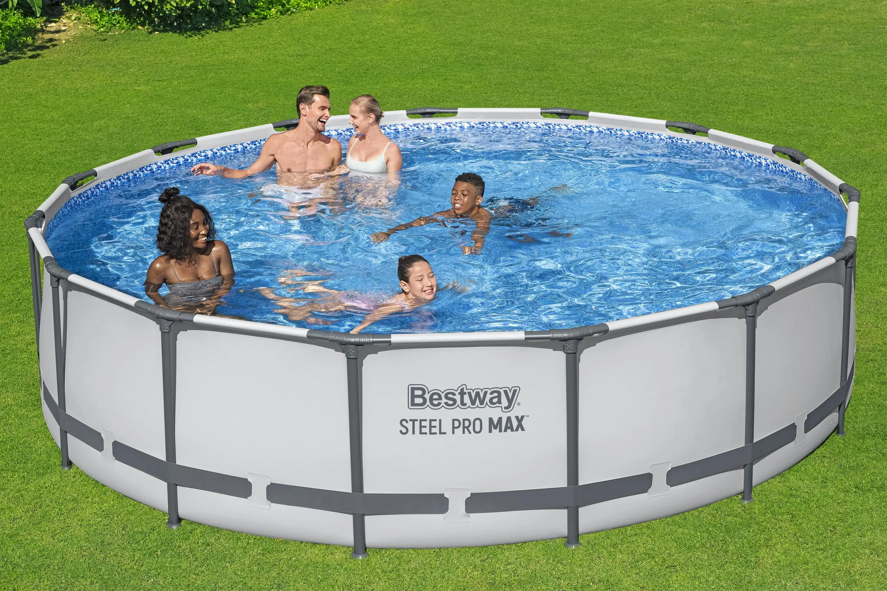 Bestway 56488 4 57 м X 1 07 круглый металлический каркас бассейн рыбка Gonflable
