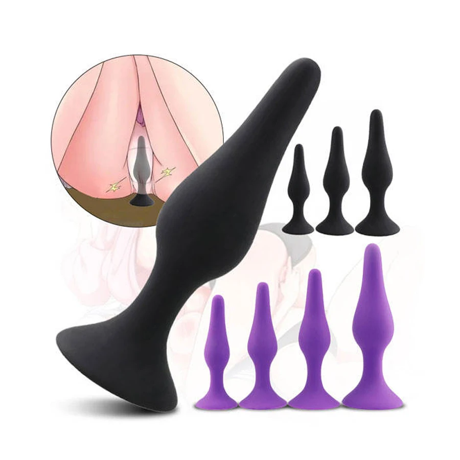 Expand Anal Plugs S M L XL 4 Size Available Extra Long Silicone Butt Plug Anal Sex Toy Pics