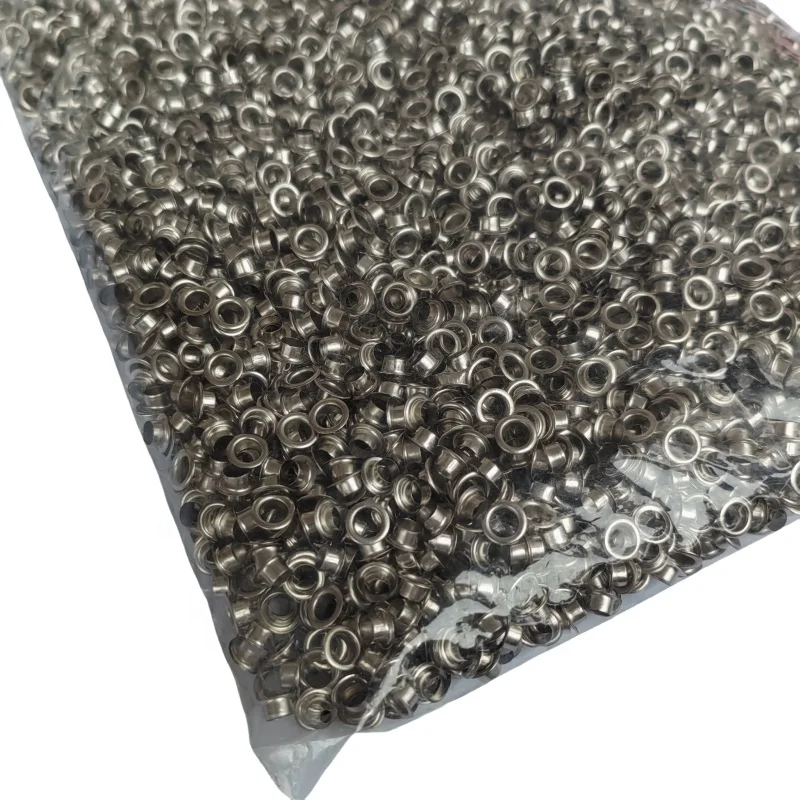 Acme Many Stock Sliver / Golden Metal Brass Custom Size Garment Round Eyelets Iron Bags Eyelet fastener For Leather