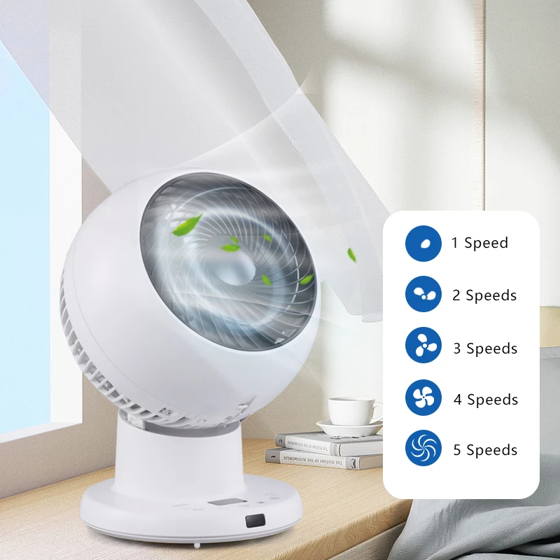 Hot sale professional home hotel office white 23w fancy desktop top table fan