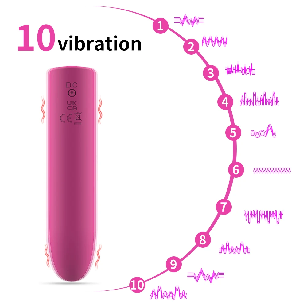 Wholesale 10 frequency powerful rechargeable mini vibrator massage vaginal sex toy women silicone bullet vibrator