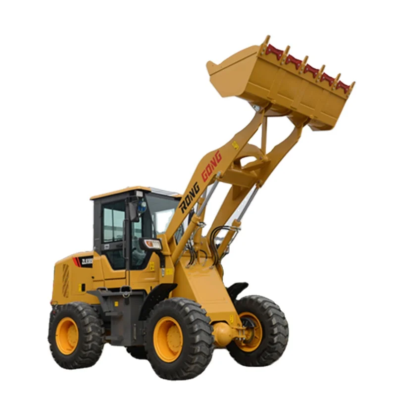 The small wheel loader forklift is suitable for the construction site farm pasture strong power and easy operation