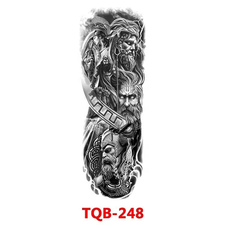 New waterproof owl rose skull totem wild wolf lion large arm leg temporary tatoo stickers
