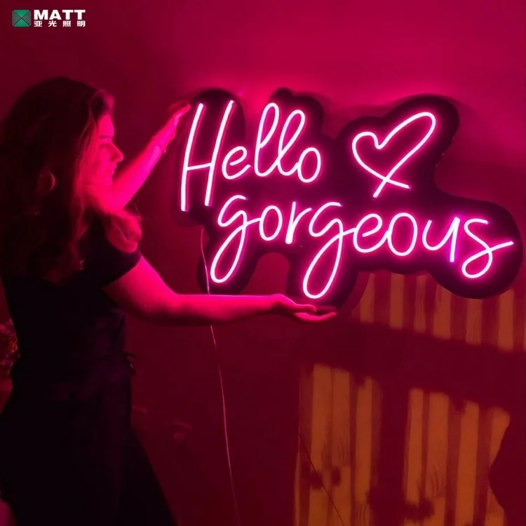 
Matt new design flashing neon light sign birthday words party sign hello gorgeous led letters oh baby neon led sign 