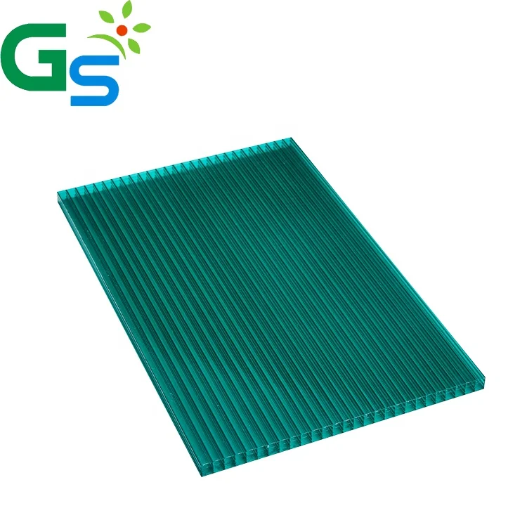 Polycarbonate Sheet Material PC polycarbonate  Twinwall Hollow Sheet For Carport Skylight Greenhouse