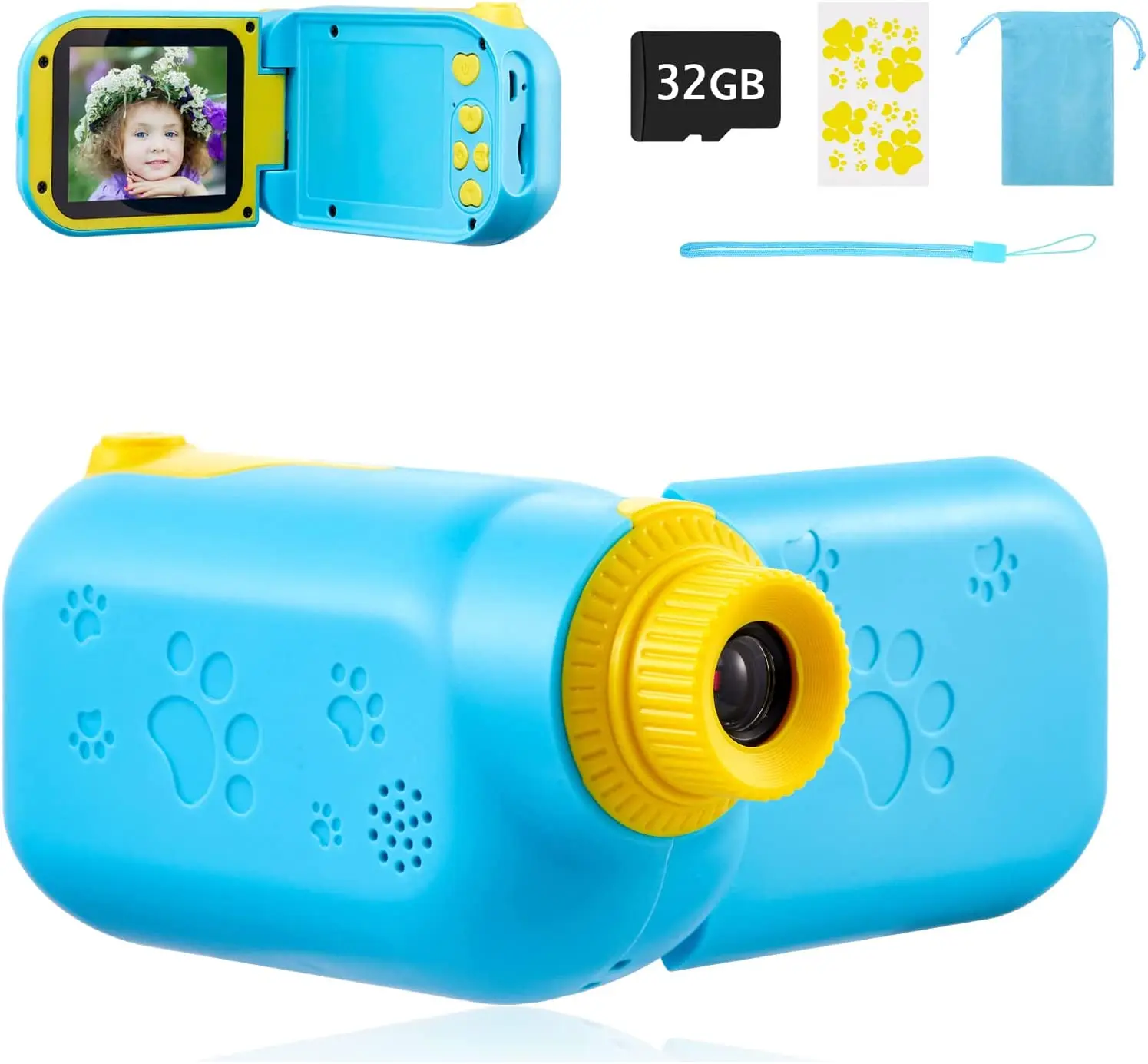 Kids Video photos Camera Toys For children Aged 3-10 Years 1080P 2.4 Inch 32GB SD Card Mini Camcorder