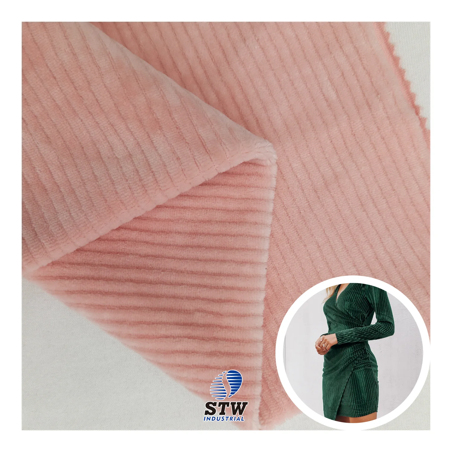 Good Quality 179-360gsm Yarn Dyed Stripe 75%cotton 25%polyester Cvc Velour Fabric