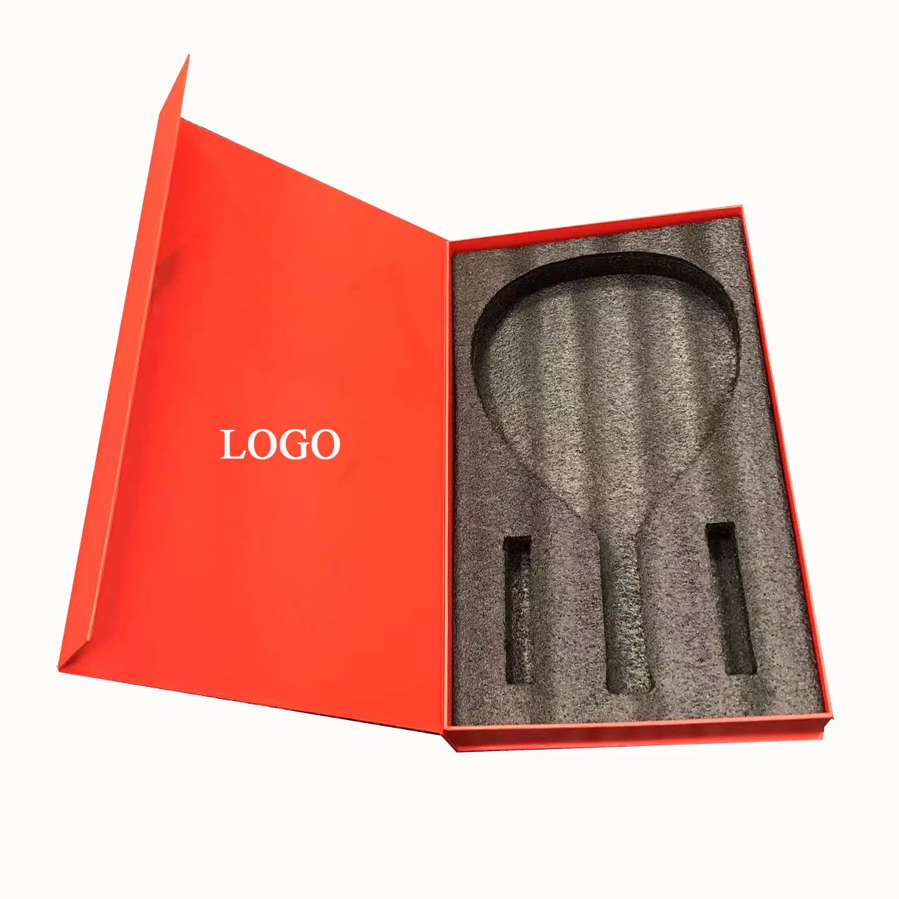 High End Tennis Padel Packing Hard Paperboard Large Magnetic Rackets Packaging Magnet Gift Box with Foam Insert and Handle