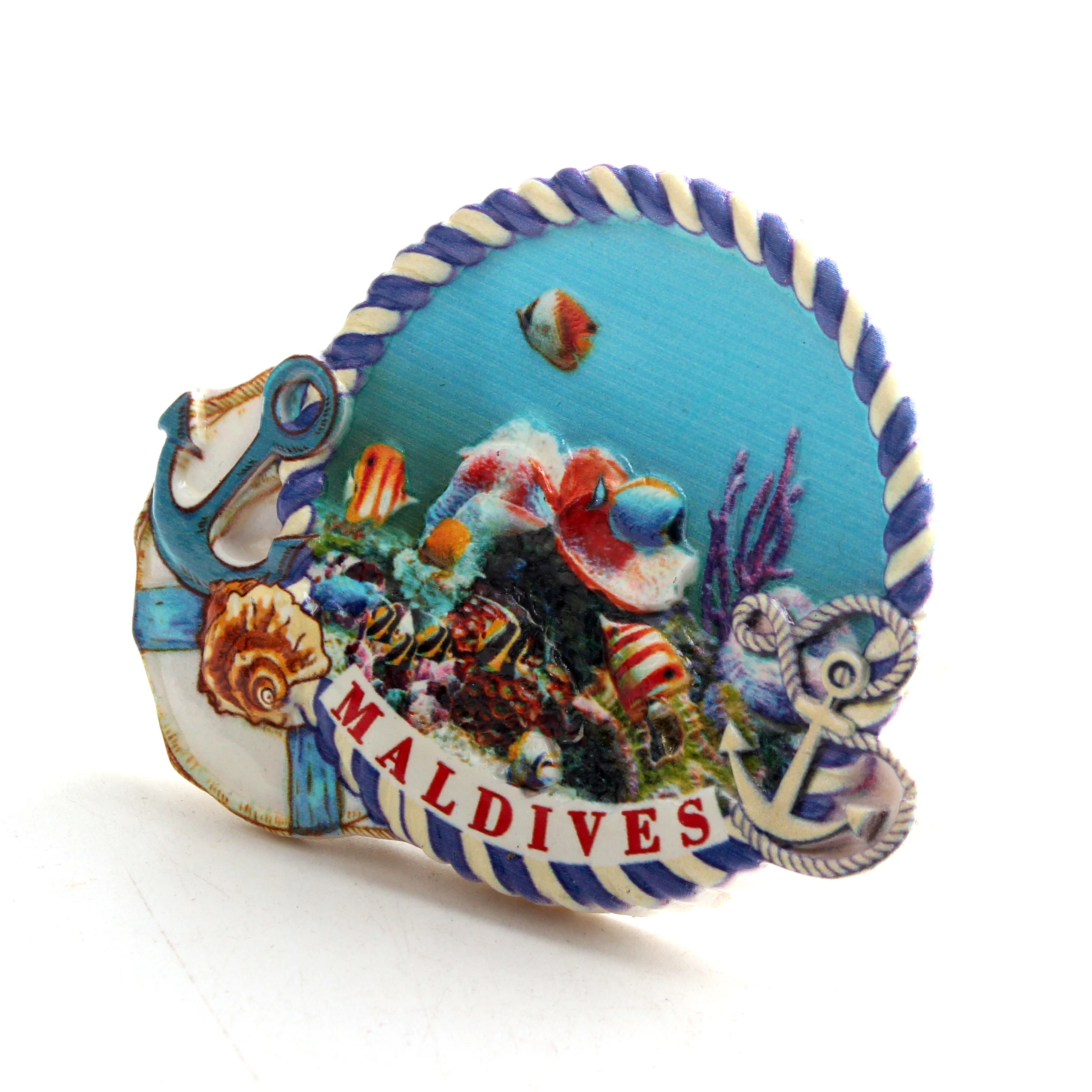 
Customized Ocean Maldives Logo Refrigerator Magnet 3D Fridge Magnets Travel Souvenir Collenction Gift Crafts 
