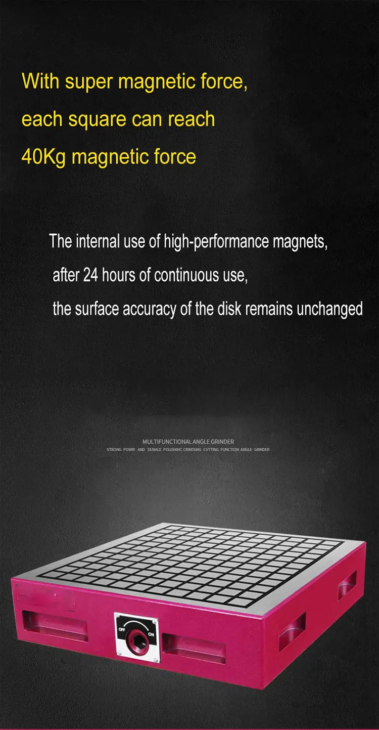 Heißer Verkauf 400*400 super permanenter magnetischer Spannfutter tisch für CNC-Fräsmaschine