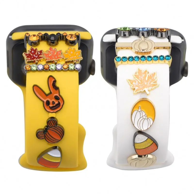 Hot Sale Stainless Steel Watch Strap Decorative Metal Stud for  iwatch Band Luxury Watch Band Slider Charm Decoration