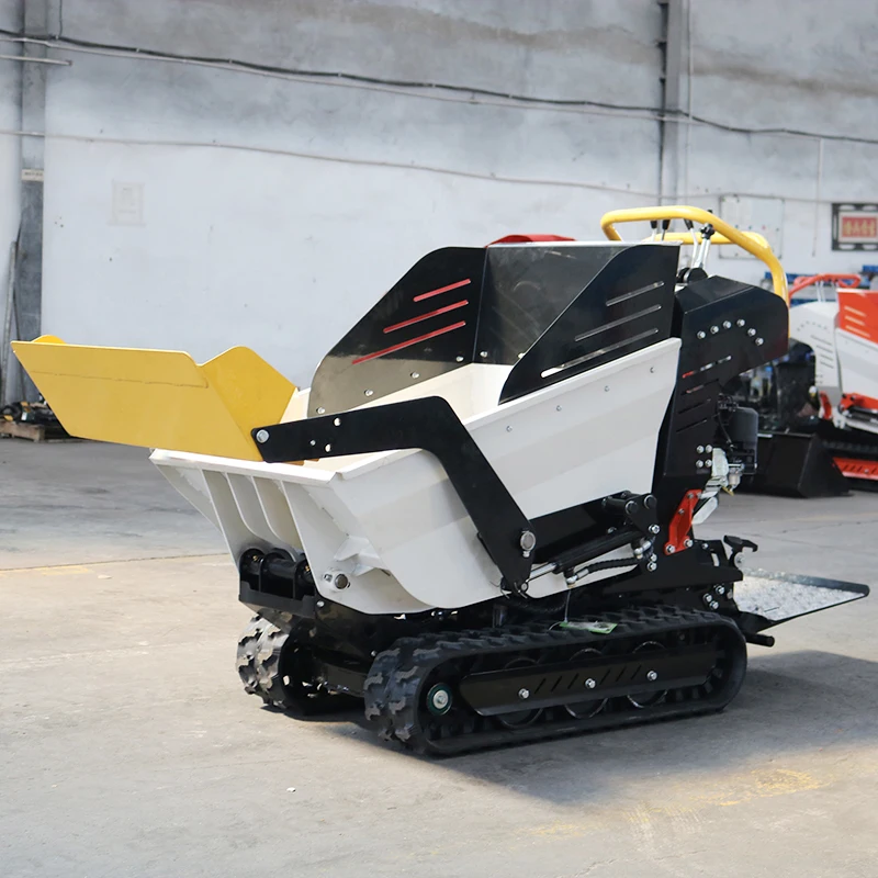 Small Garden Tools 500 kg mini dumper with self-loading bucket small crawler dump truck with EPA