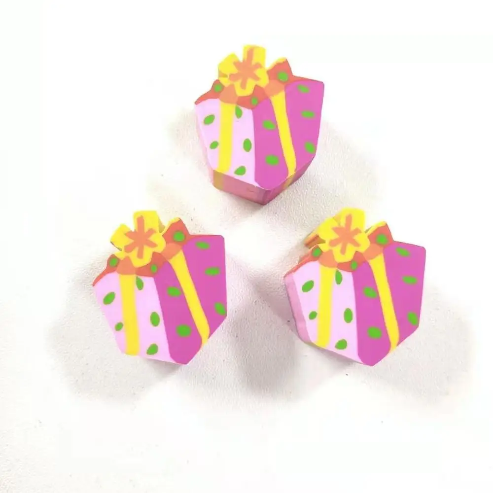 Creative and lovely 2D  funny cake shaped TPR environmental eraser customization