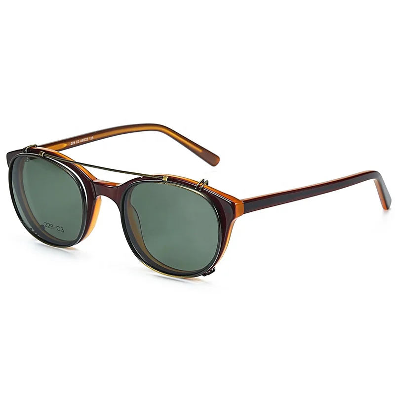 Fashion Sunglasses Latest High Quality Custom Polarized Stainless Steel Clip-on Glasses Frame for Men and Ladies