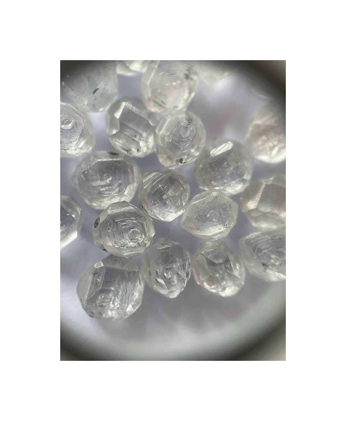 Unique Design White Round Lab Created Loose Synthetic Hpht Rough Diamond