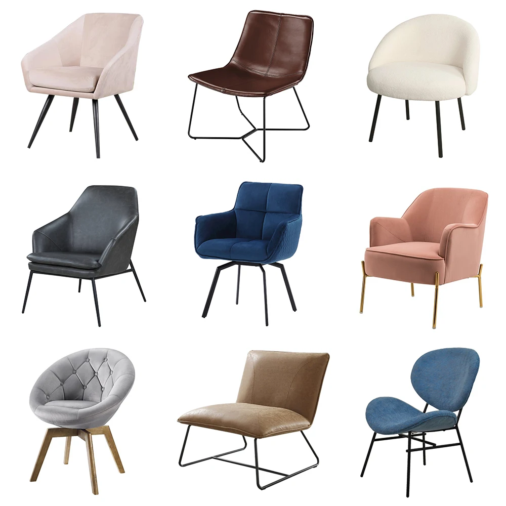 High Back Yellow Purple Tufted Accent Armchair le Corbusier French Indoor Hotel Chaise Lounge Chair Relax Nordic Leisure Chair