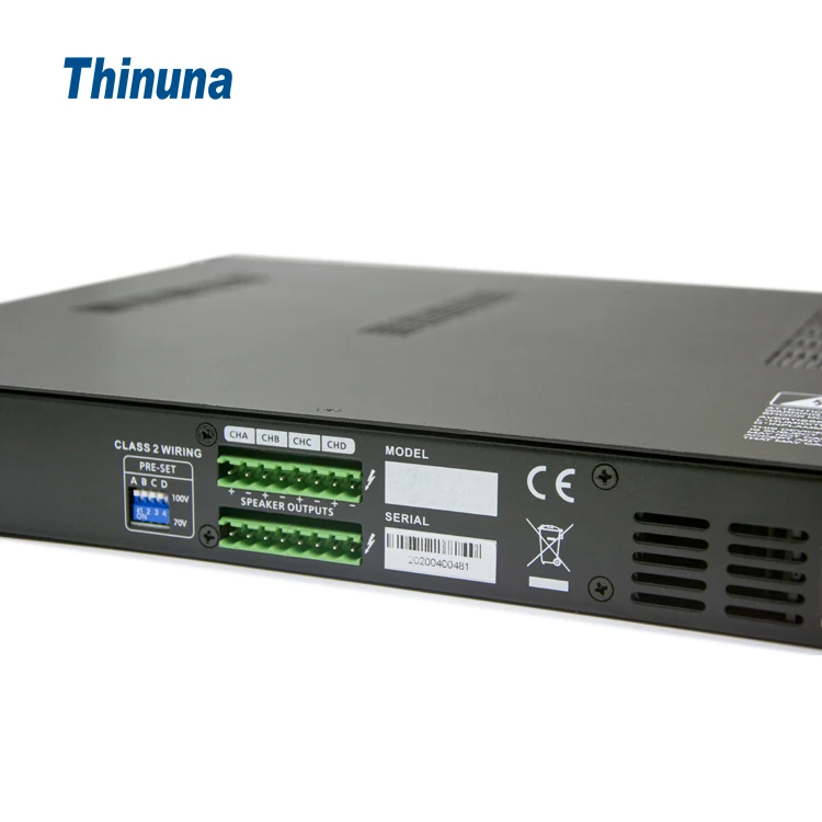 Thinuna DA-4300 четырехканальный 500 Вт 4ohm стерео усилитель 4 канала 1U профессиональная аудиосистема класса D цифровой