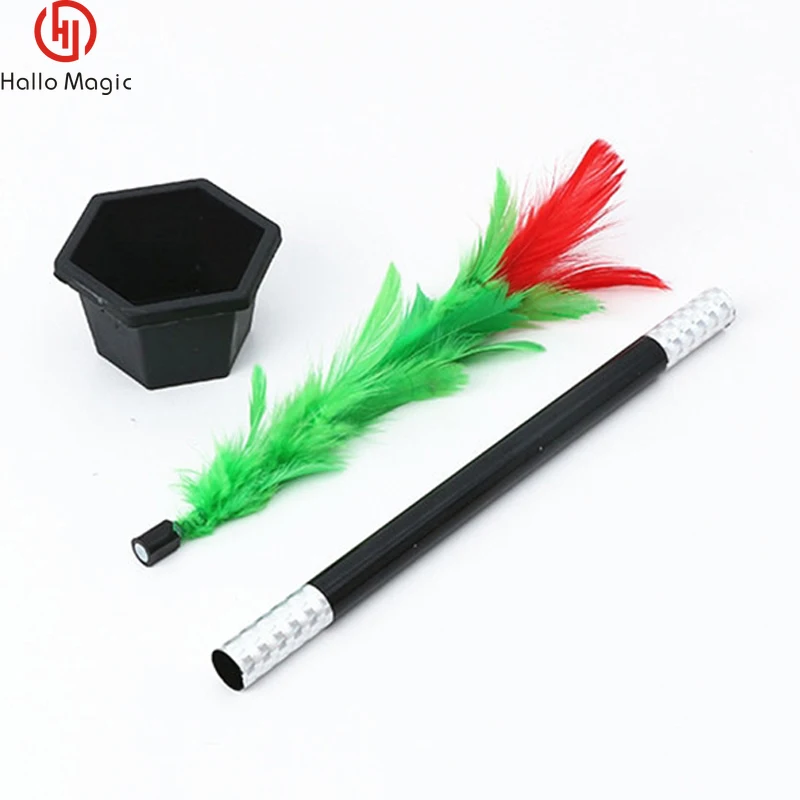Crazy Magic Wand Toy to Flower Sets Easy Magician Tricks Fire Street Stage Performance for Kids Adult Props Funny Gifts