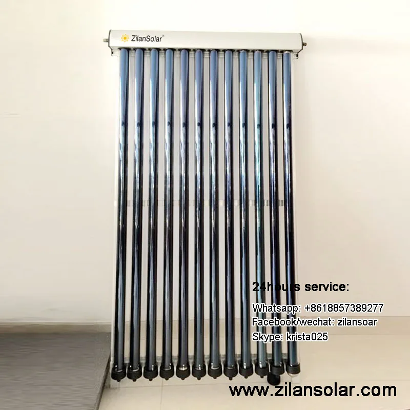 Heat pipe solar collector for swimming pool heating