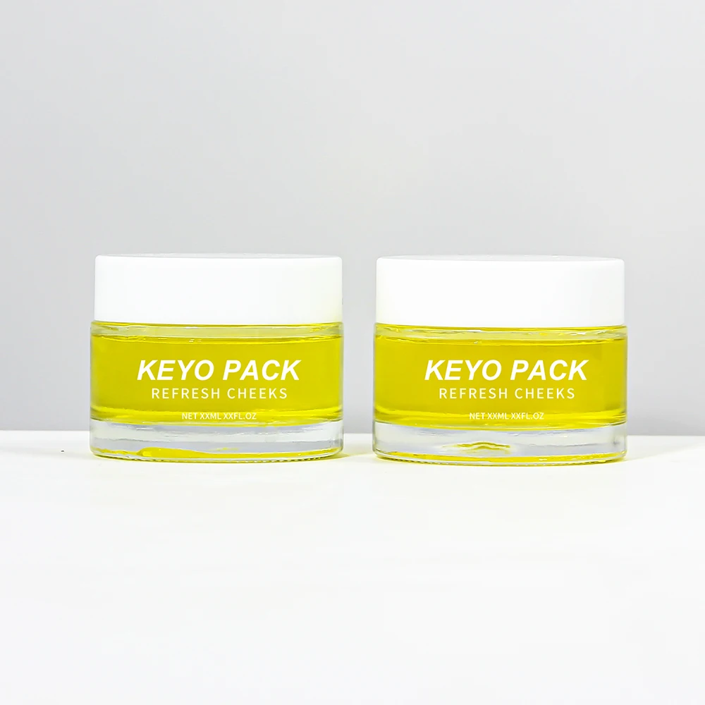 50g Glass Cream Container Custom Frosted Glass Jar Skincare Cream Packaging Face Cream Jar With White Lid