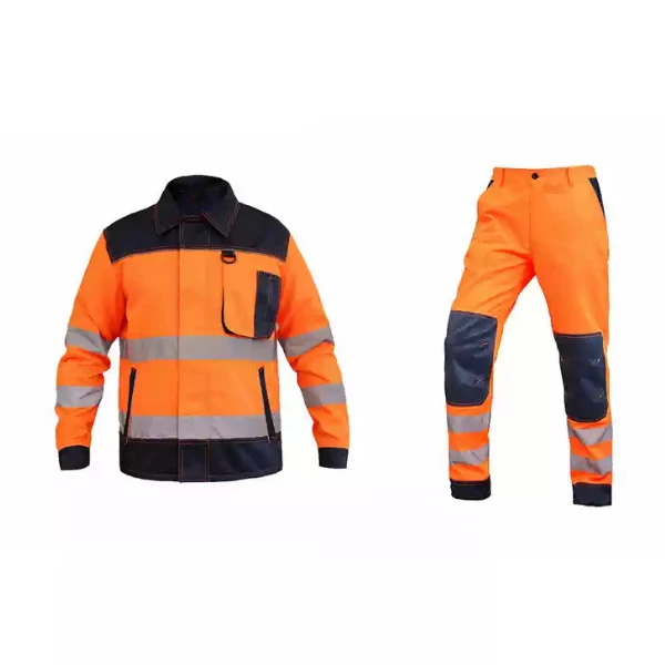 OEM Safety Construction Suit Manufacturer Cotton Work Fire Retardant Clothing Industry Workwear hi vis Jackets and Trousers