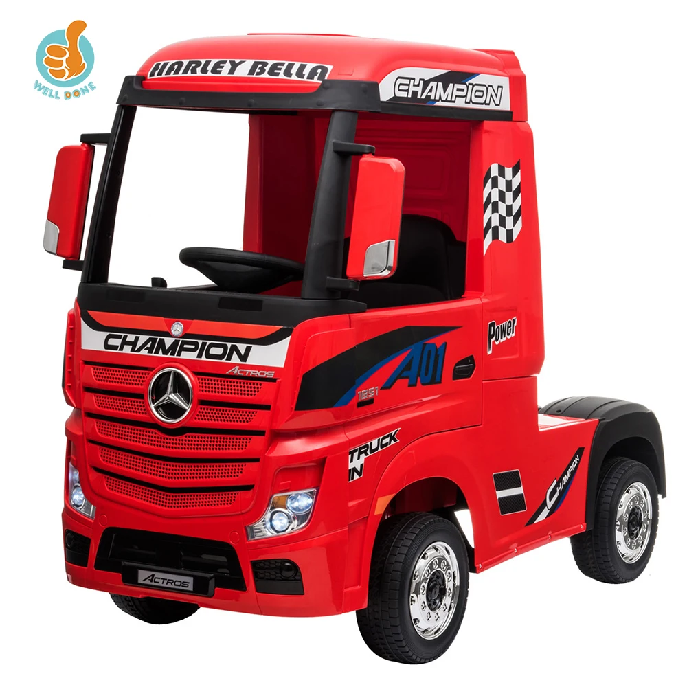  Лицензионный детский автомобиль Mercedes Benz Actros 2020 электрический Детская игрушечная машинка для катания с дистанционным