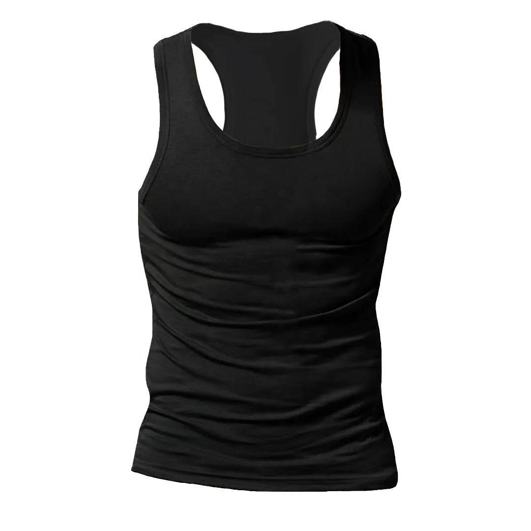Fitness Tank Tops US Size 95% Polyester 5% Spandex Custom Logo Quick-dry Sports Workout Singlet Running Gym Men Fitness Vest