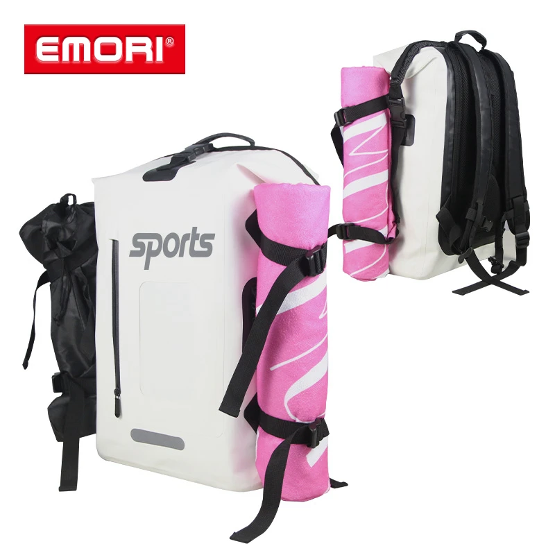 High Quality 500D PVC Durable 25L 35L Waterproof Floating Dry Backpack with Transparent Window
