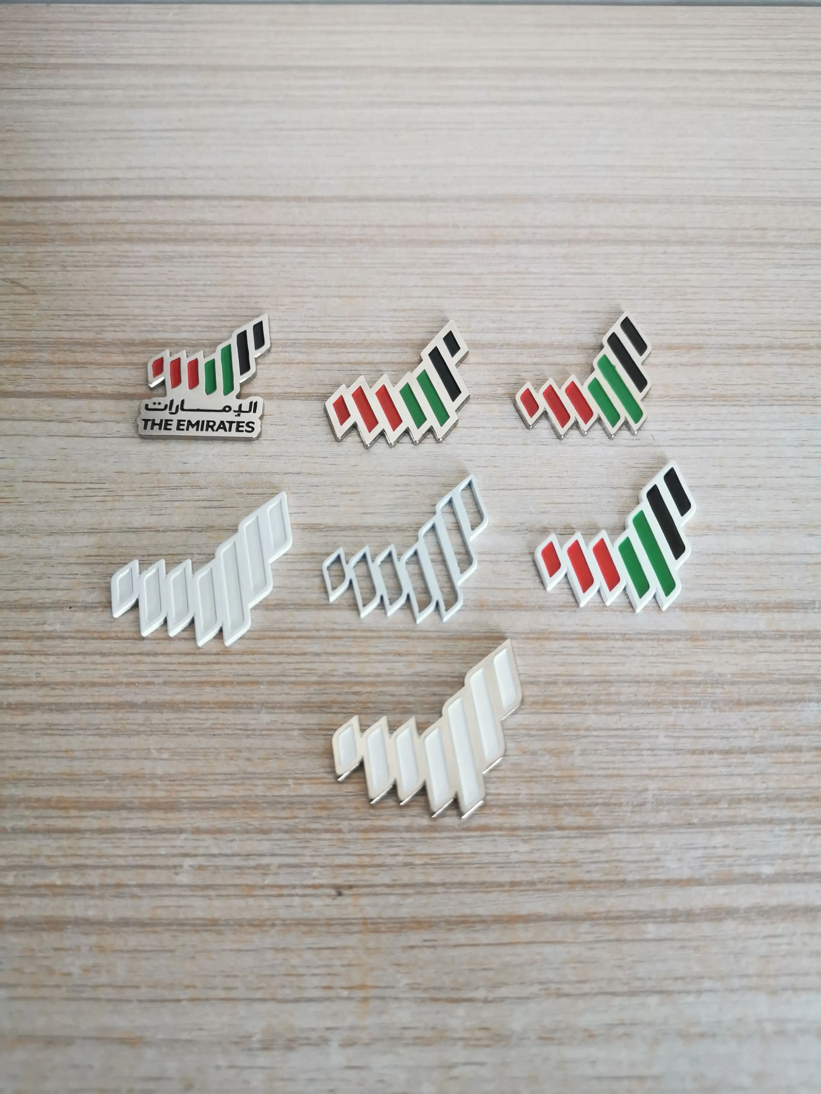 High Quality Uae Nation Brand 7 Lines Metal Car Badge with Screws and Nuts