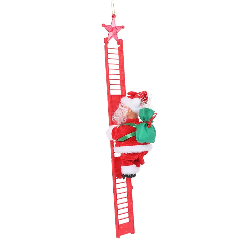 2022 Christmas Santa Electric Climbing Ladder Claus Hanging Xmas Ornament Christmas For Home Santa Claus Gift Toys