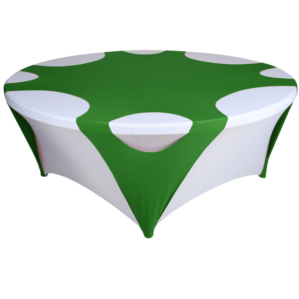 Стрейчевый спандекс 60 дюймов Круглая скатерть накладка скамья покрытие стола завод-производитель для свадьбы украшение выставки