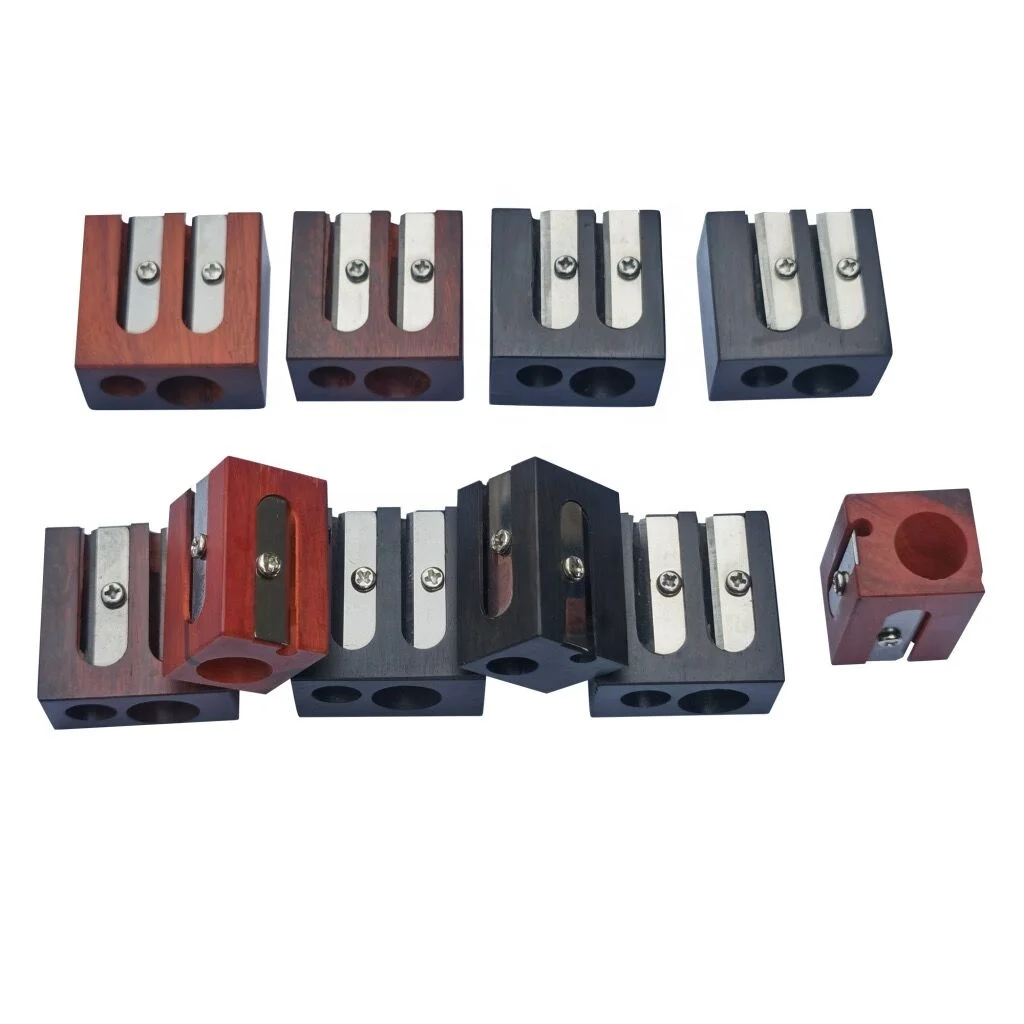 High-end Custom Rosewood, Red Sandalwood Simple Style Pencil Sharpener For Child or Adult