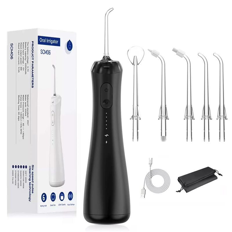Custom Oral Irrigator factory USB Rechargeable Dental Water Floss Tips Teeth Cleaner water flosser