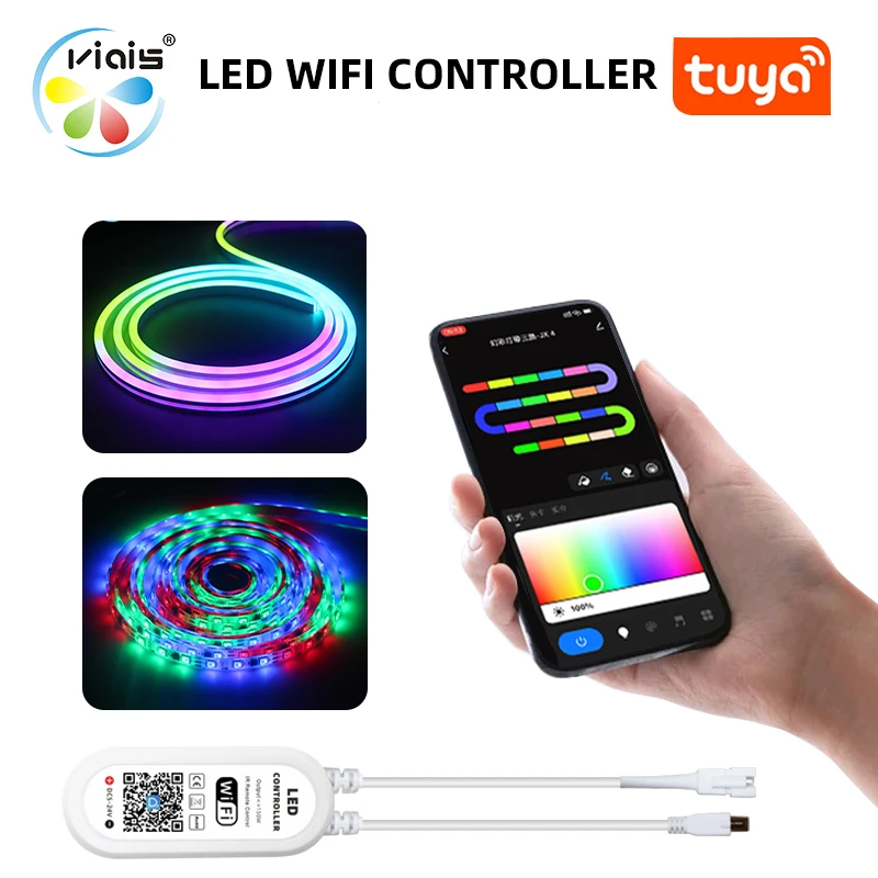 DC5-24V DIY приложение WIFI Пульт дистанционного управления TUTA Wifi RGBIC RGBW полноцветный цифровой музыкальный пиксель умный светодиодный контроллер